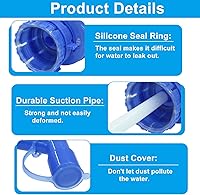 Vista 3 de Bomba manual de agua potable, bomba de prensa manual para botella de 5 galones, con asas de botella de agua