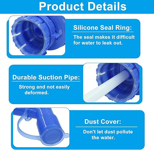 Miniatura 3 de Bomba manual de agua potable, bomba de prensa manual para botella de 5 galones, con asas de botella de agua