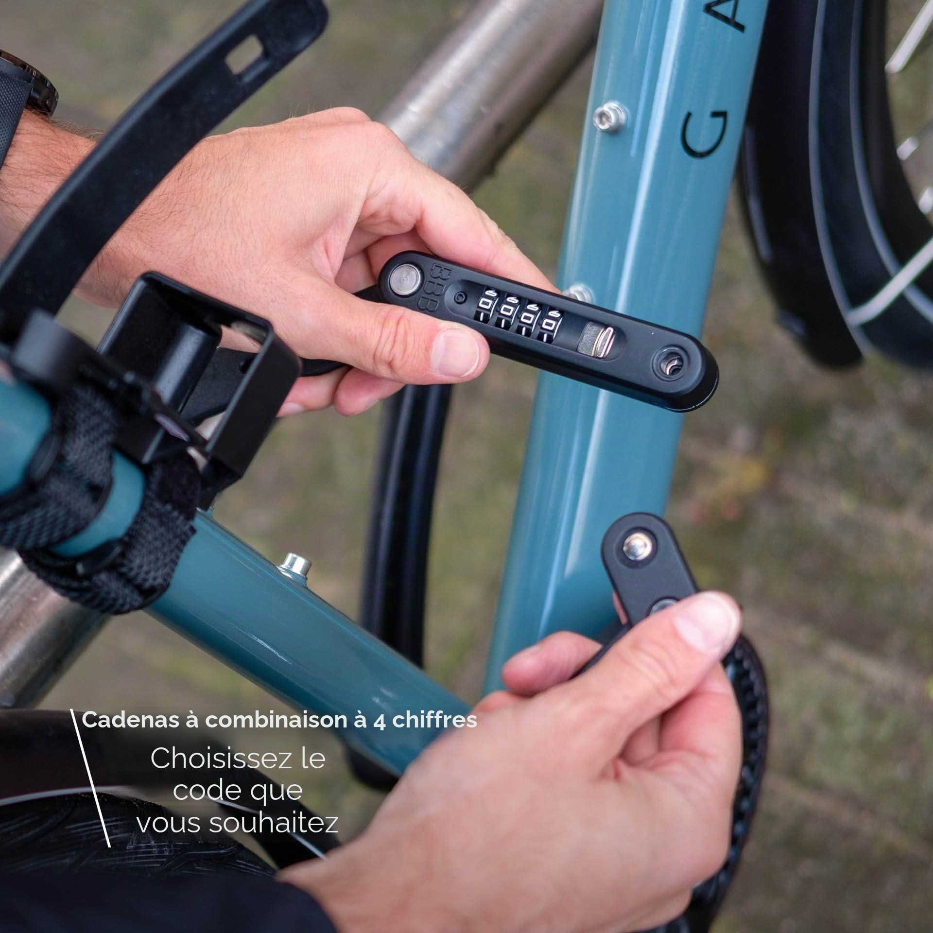 BBB Cycling Antivol à Chaîne pour Vélo avec Code pour Vélos de Route, VTT et Urbains Haute Sécurité Extérieur Résistant Pliable CodeFold BBL-72