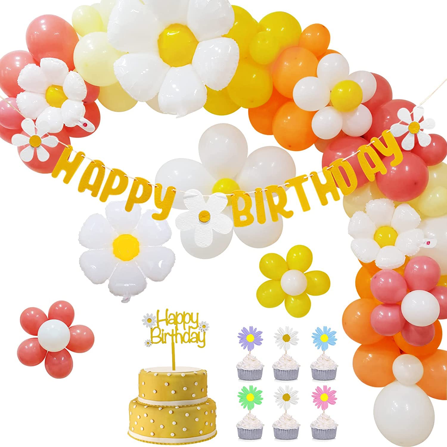 3 confezioni di colori sfumati margherite striscione compleanno bambini decorazione unica fiore margherita ghirlanda di carta ghirlanda fiori decorazione retrò boho fiore festone compleanno festa