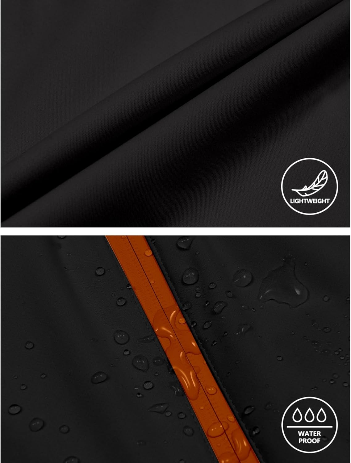 Little Donkey Andy Men's Cycling Stretch Rain Jacket with Hood, Windproof and Waterproof, Ultralight Windbreaker,Packable - Image 3