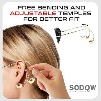 SODQW Oversized Aviator Sunglasses for Women With Earring 2025 Designer
