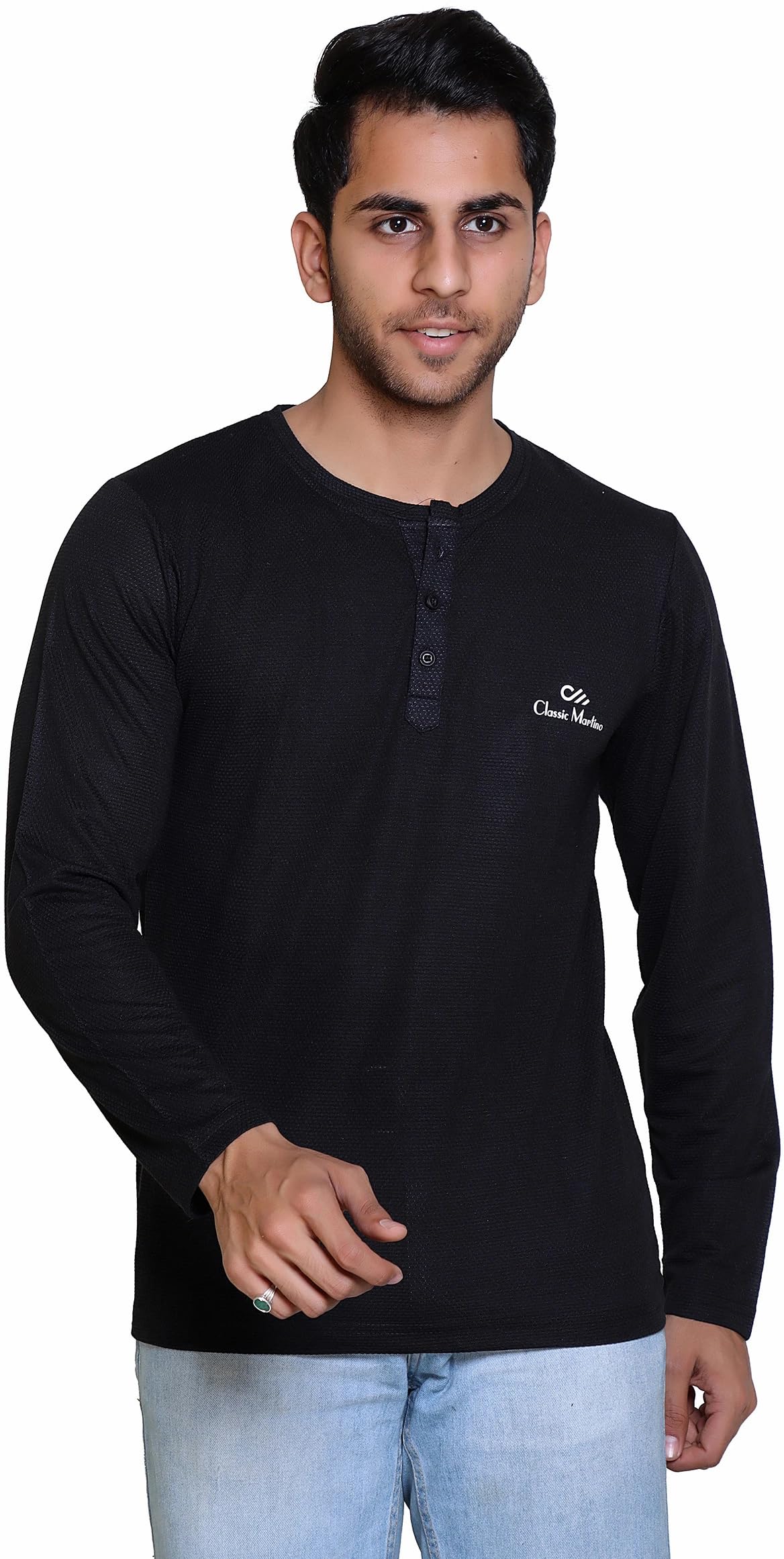 Self Design Men Henley Neck T-Shirt, Elegant & Trendy T-Shirts – Lightweight, Durable, and Easy to Maintain, Ideal for Birthday Gift and Every Day Uses-image-20