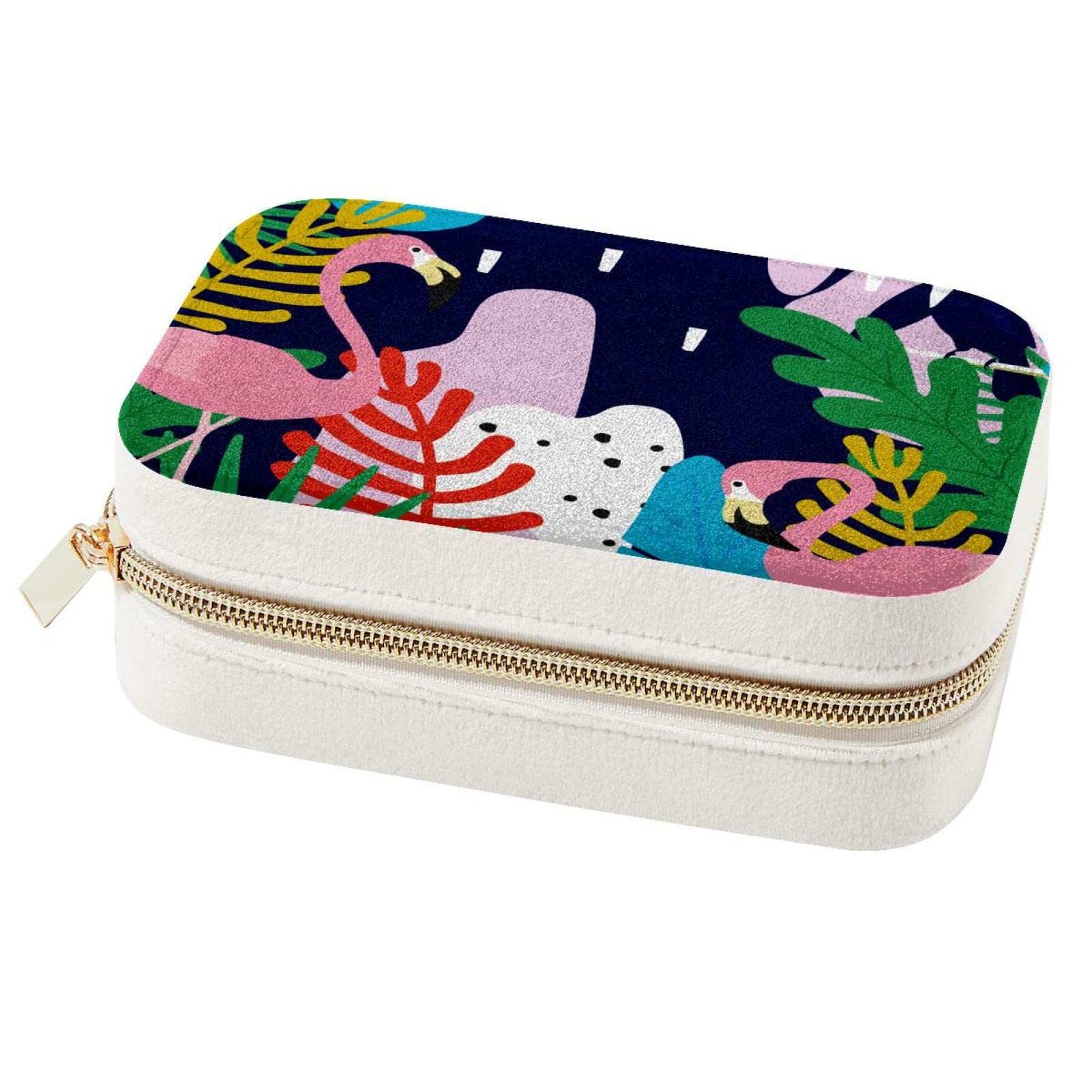 Boîte à bijoux voyage flamant rose pour ne plus perdre vos boucles d'oreilles