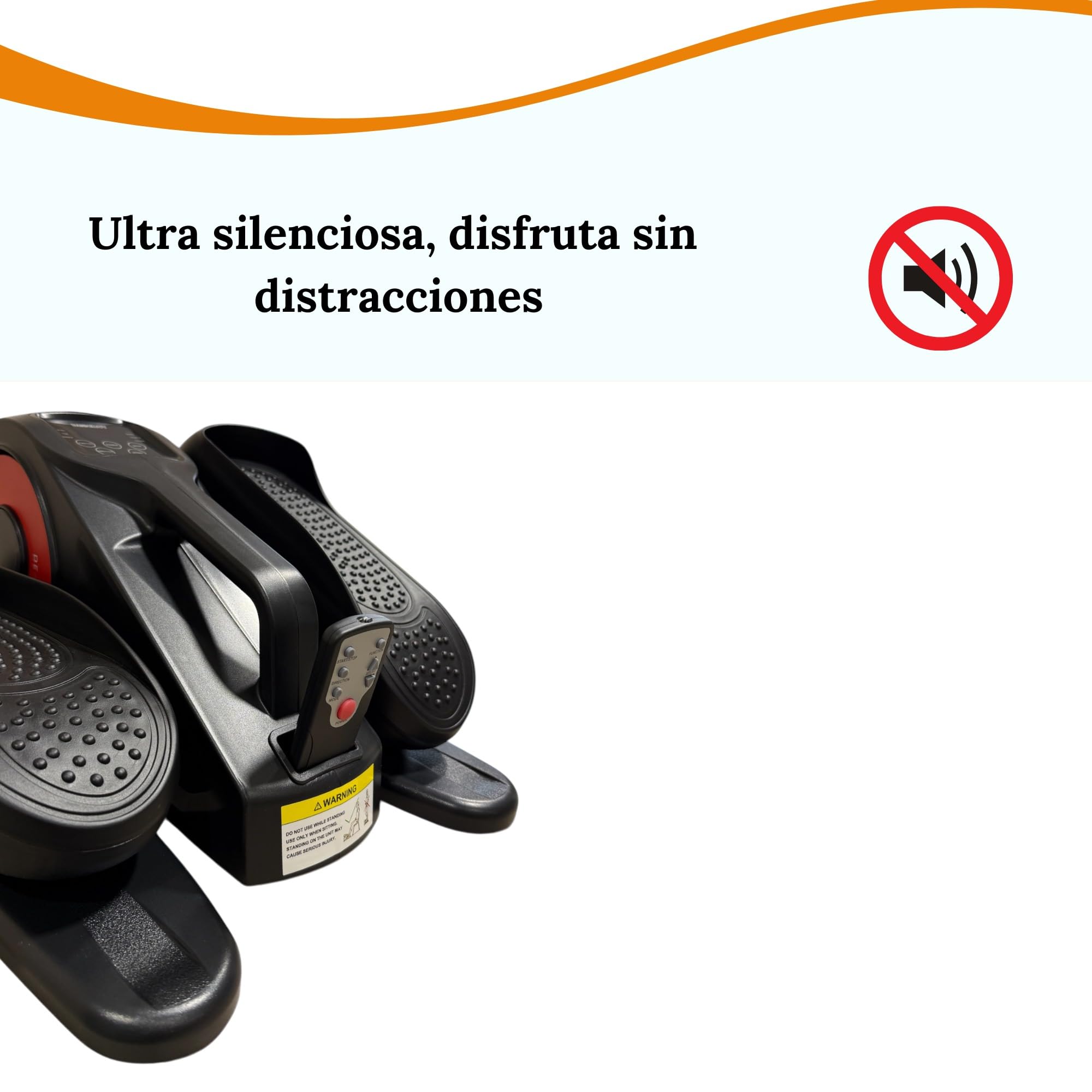 DEMERGY® Mini Elíptica Eléctrica Portátil – Pedaleador Elíptico con Pantalla LED y Mando a Distancia, 20 Niveles de Velocidad – Ejercitador Piernas para Casa Oficina, Ideal para Mayores Rehabilitación