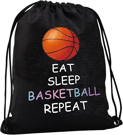 JYTAPP Basketball Bags Eat Sleep Basketball Repeat Drawstring Backpack Player Gifts ball Team Gifts