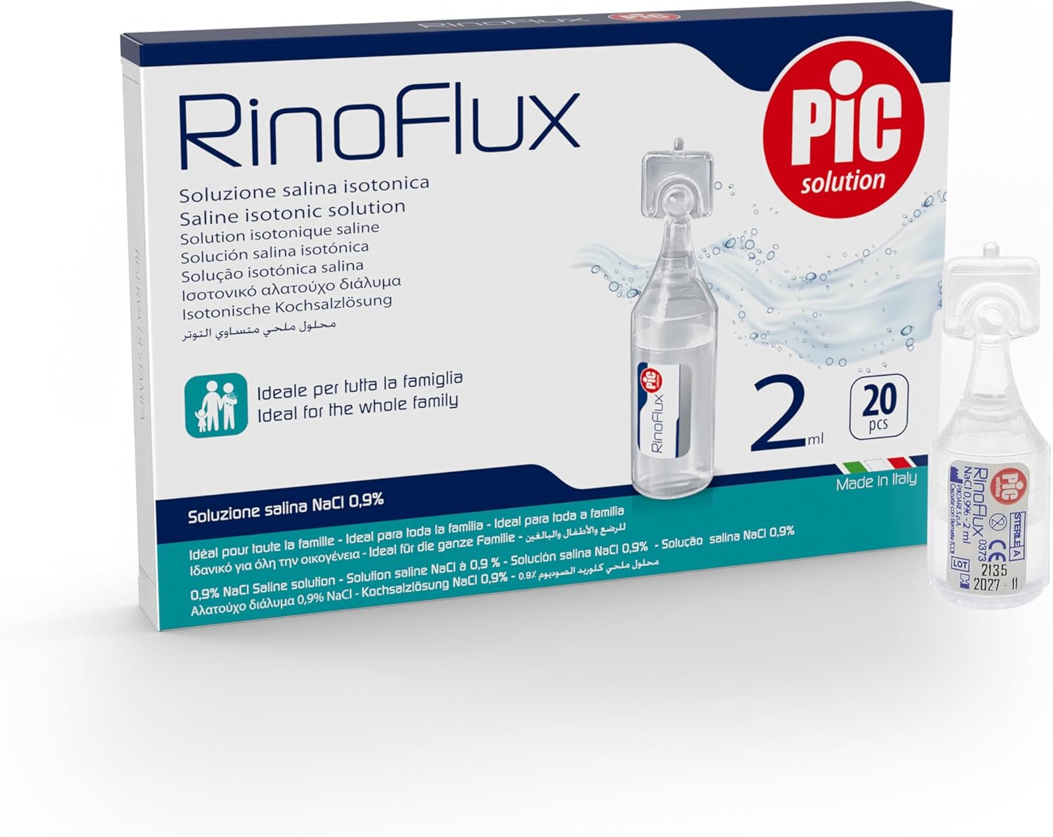 02039101020300 Rinoflux Soluzione Fisiologica 2 Ml – 20 Unita