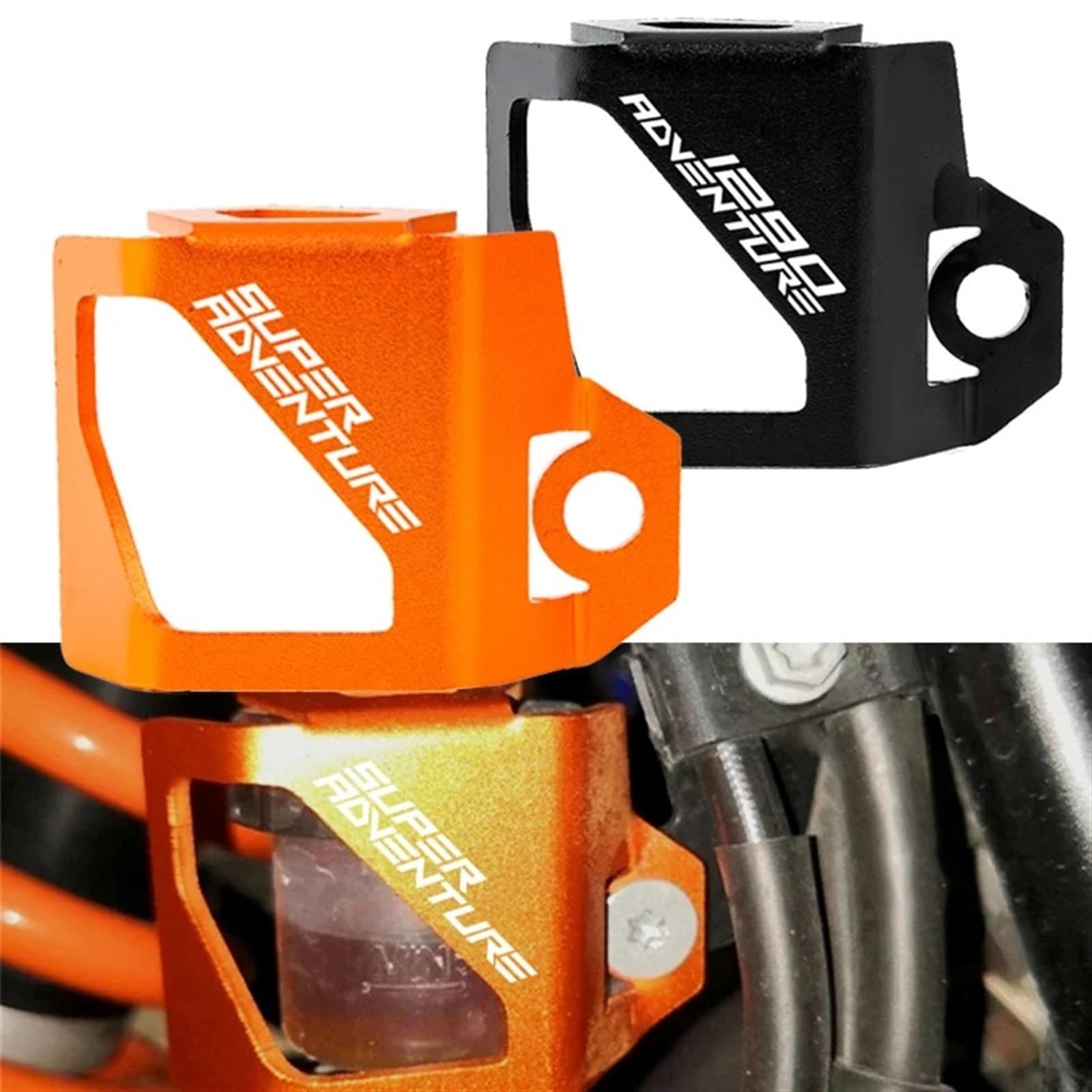 LOTFI Convient for KTM 1290 Adventure 1290 Super Adventure SR ADV 2020 2021 2022 Accessoires de Moto Couvercle de Protection du réservoir de Liquide de Frein arrière (Size : Orange-1290ADVENTURE)