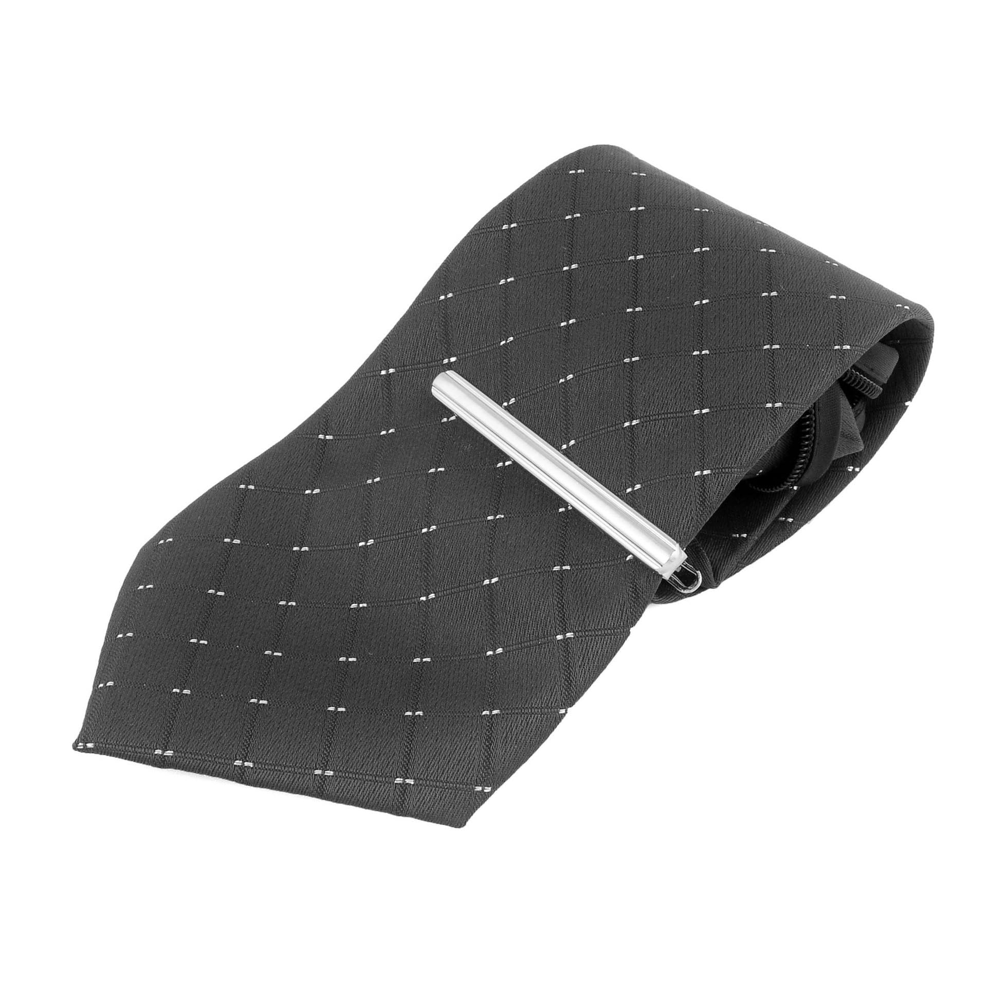Juego de Gemelos y Pinza para Corbata con diseño Cepillado, Regalo de Empresa Personalizado para Hombre