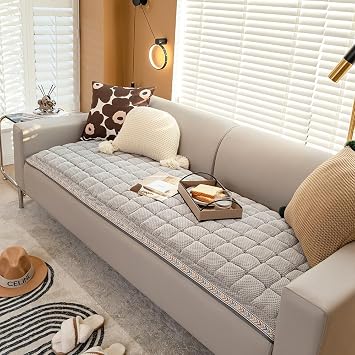Awjcsv Dog Couch Cover Protector, Couch Cover for Dogs Washable, Pet Couch Covers for Sofa, Non Slip Dog Bed Sofa Cover Gray, 27.6" x 59.1"