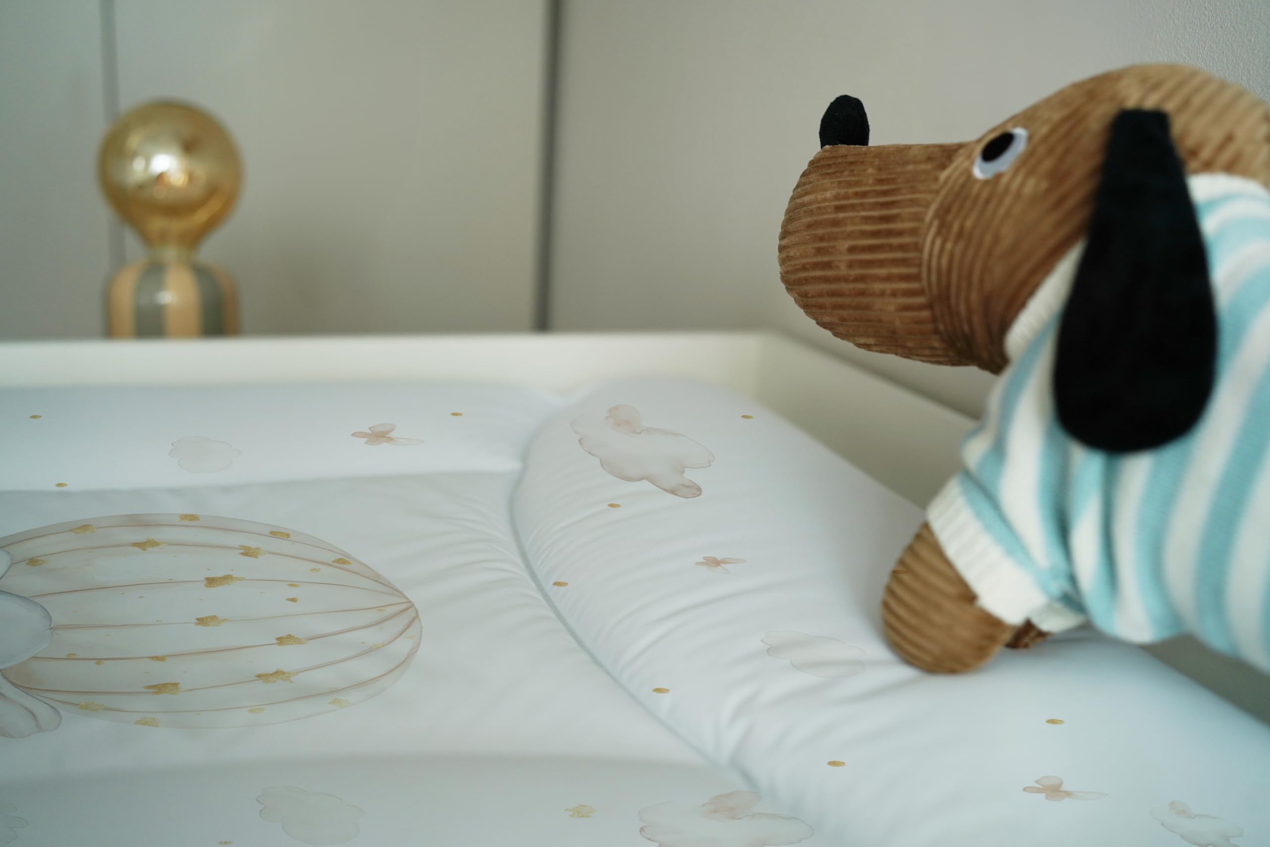 Ceba Baby Fasciatoio Materassino 70x50 cm Elefante nel pallone - Cuscino Lavabile Impermeabile Öko-Tex