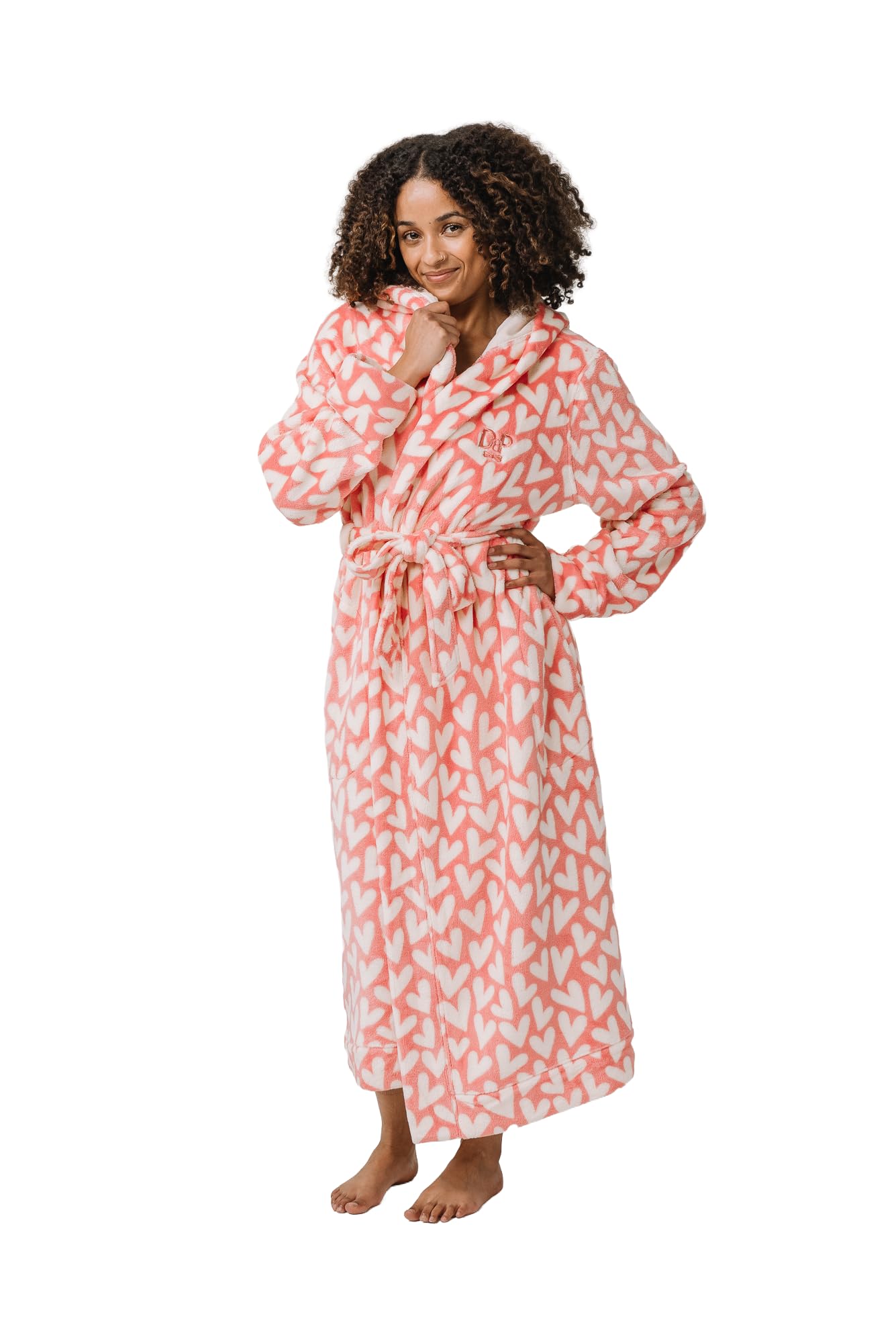 Womens Plush Robe-Soft Cozy Bath Robe with Tie Waist-Women Robes Who Love Relaxing Lounging While Matching with Their