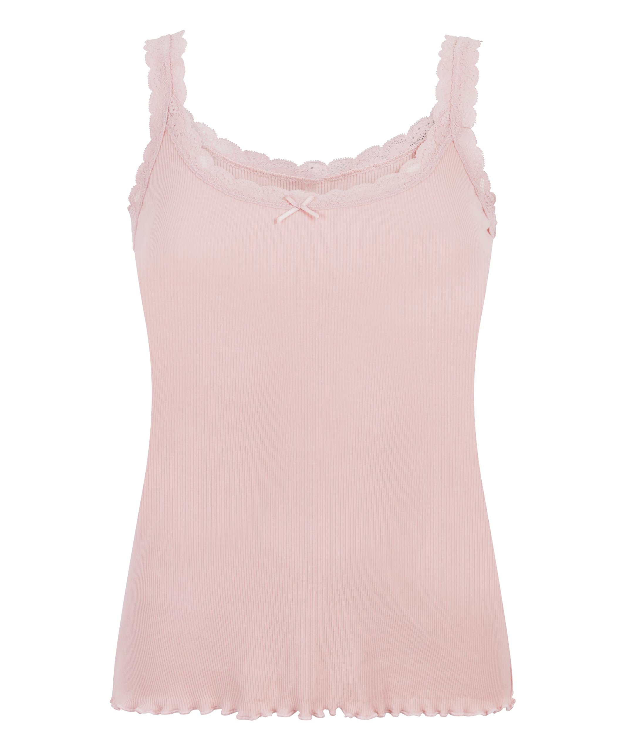 HUNKEMÖLLER Pyjama-Set aus Rippstoff mit Spitze