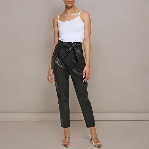 Miniatura 6 de DKNY Pantalón de cintura Misses Paperbag para mujer