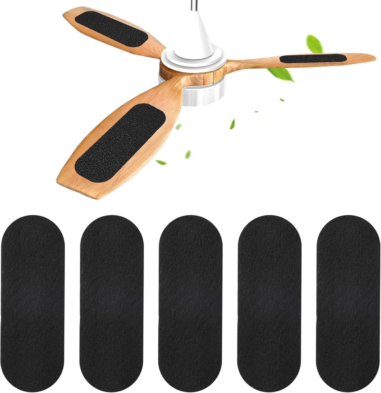 Activated Carbon Fiber Filter Pads, Ceiling Fan Blade Filters, 5-Pack image 5