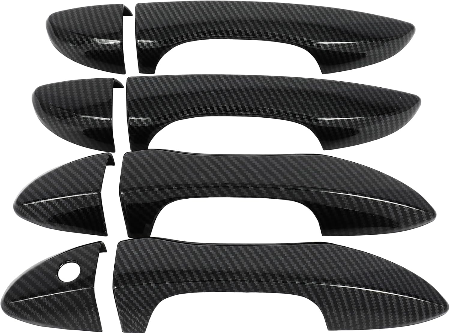 ECCPP Exterior Door Handle Covers 2014-2018 for Toyota Corolla Outer Replacement Door Handle Covers Protector 4 PCS Black Carbon Fiber Exterior Driver Side & Passenger Side