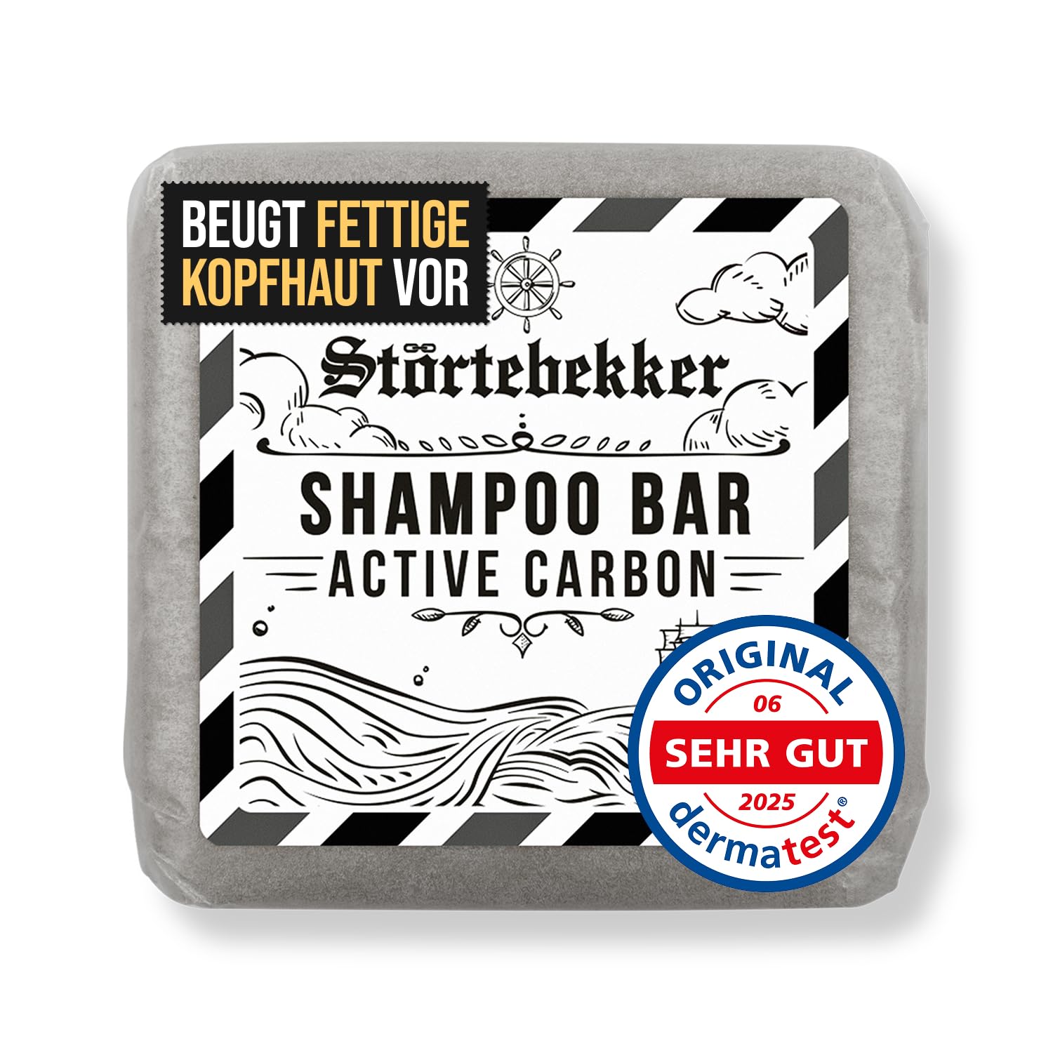 Störtebekker Premium Stabfestes Shampoo Bar Active Carbon Produktbeschreibung