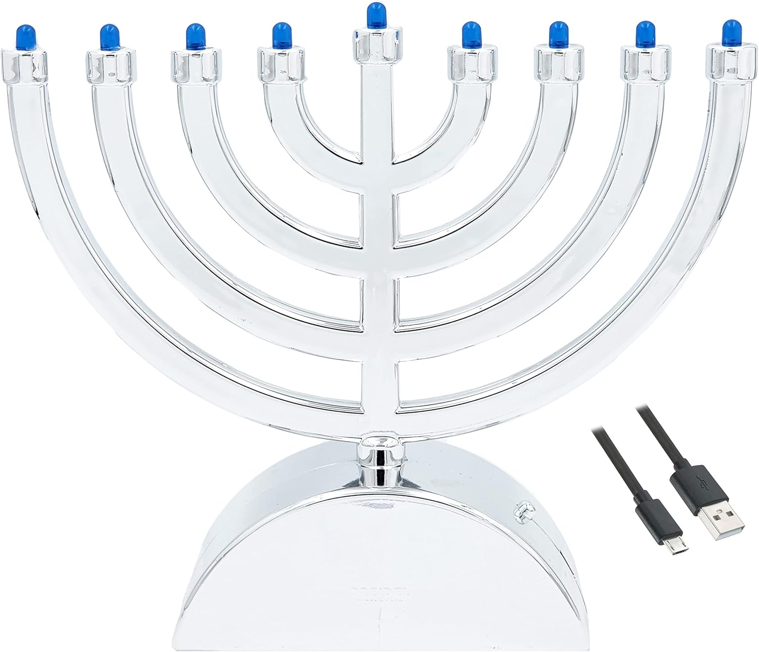 The Dreidel Company Mini Electric Classic Menorah, Classic Hanukkah