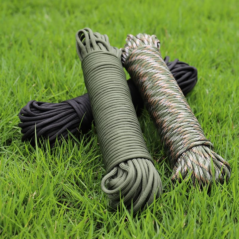 Cordão de paraquedas utilitário para corda de paraquedas de 30,5 m e 4 mm para artesanato, barraca, acampamento, linha de roupas, caminhadas, pesca