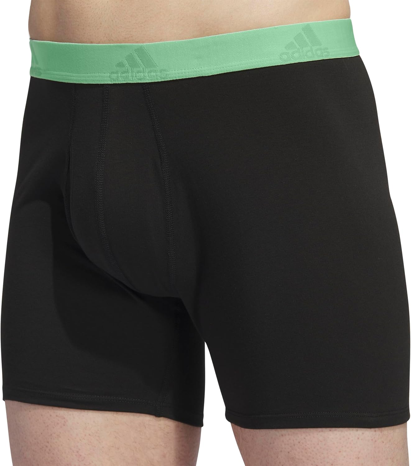 adidas Men's Performance Stretch Cotton Boxer Briefs, Men's Underwear Boxer Brief, Soft Stretch, Superior Comfort, 3-Pack - Image 2