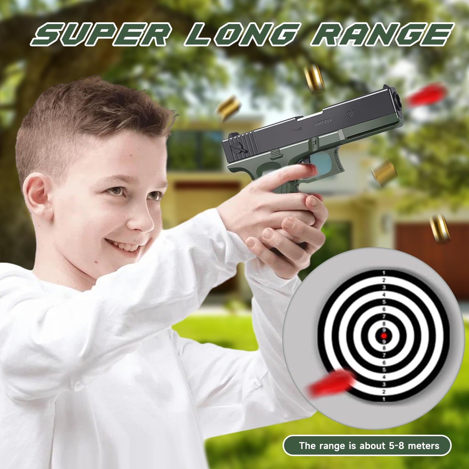 Pistola Giocattolo Realistica, Pistole Giocattolo di Schiuma Blaster a Proiettile Morbido, Soft Bullet Toy Gun Desert Eagle per il Gioco All'interno e All'aperto, Regali di Compleanno per 14+