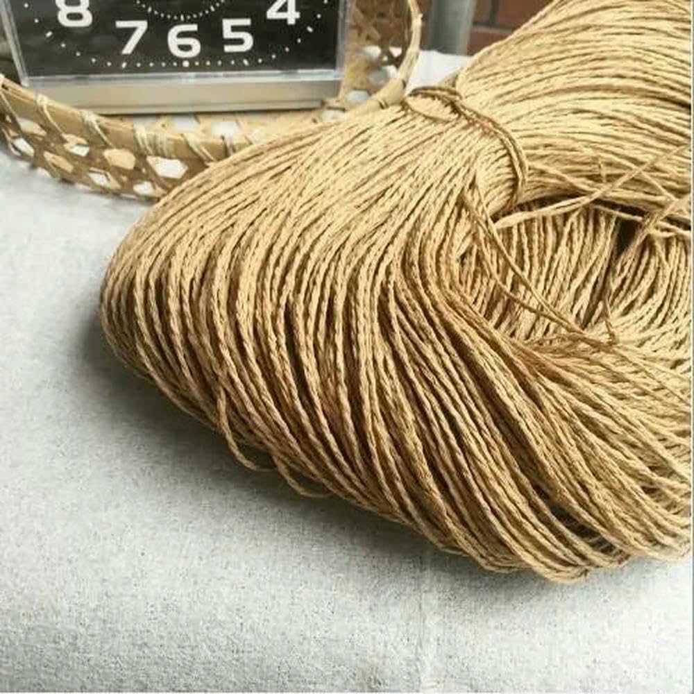 Cinta de Papel Rafia 500 g for Tejer Crochet | Hilo De Rafia Natural 1500m for Bolsos Sombreros Manualidades DIY(Khaki)