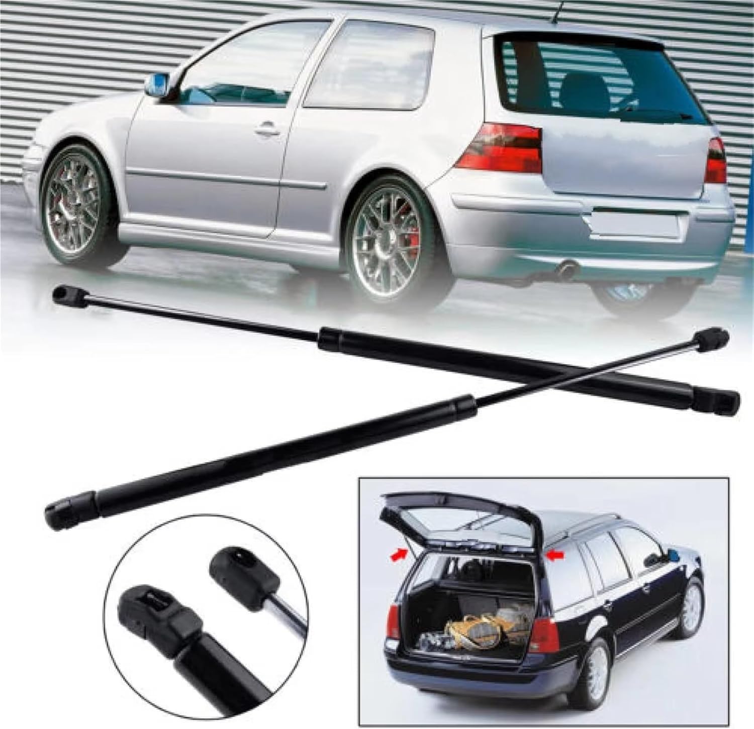 Tailgate Gas Springs for VW for Golf MK4 for Passat 99-06 for Estate Hatchback Tailgate Boot Gas Spring Struts Tailgate Boot Gas Struts