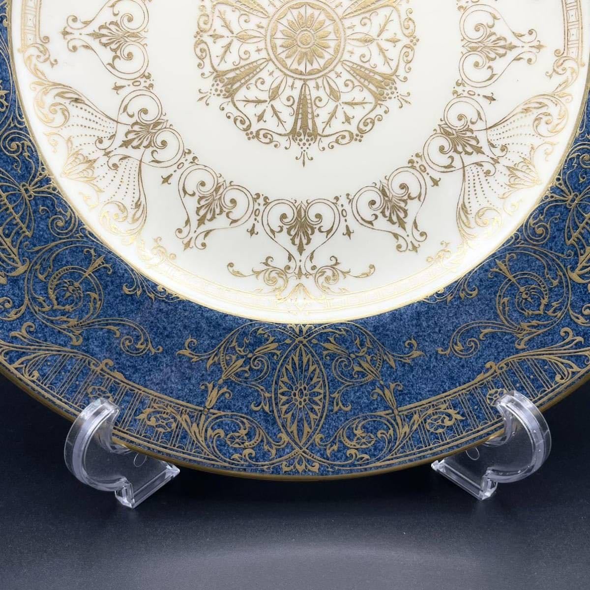 シミあり】ロイヤルウースター キャビネットプレート 金彩装飾