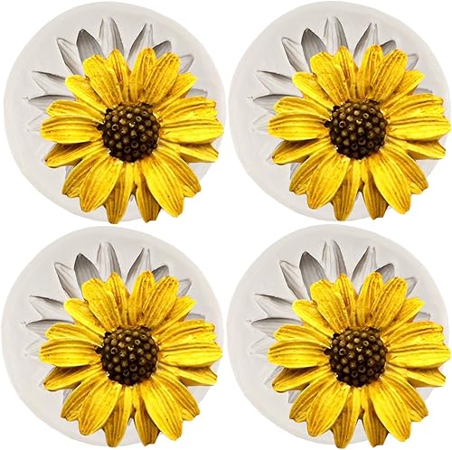 Moldes de silicona de girasol, molde de fondant de flores de crisantemo para decoración de pasteles, decoración de cupcakes, caramelo de chocolate,