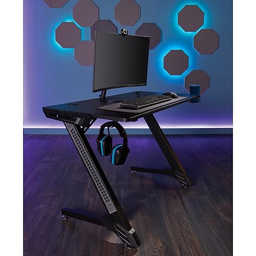 RS Gaming™ Venno 45"W Gaming Computer Desk, Black
