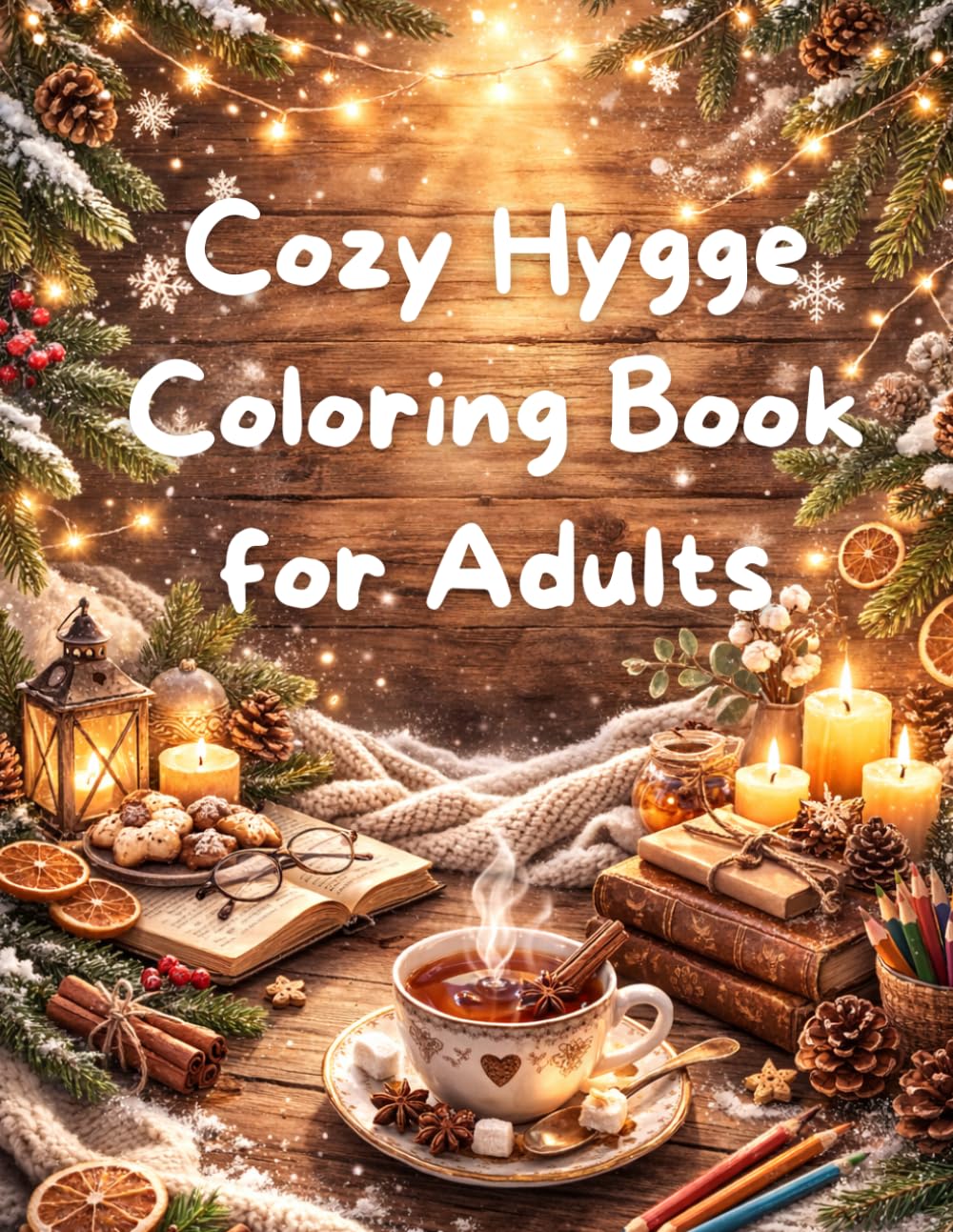 Cozy Hygge Coloring Book for Adults: Relaxing Cozy Winter Scenes, Warm Homes, Candles, Tea & Peaceful Hygge Moments for Stress Relief