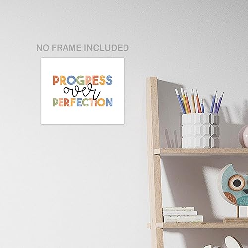 Miniatura 5 de Progress Over Perfection - Póster motivacional para decoración de pared para aula, decoración de habitación infantil, decoración bohemia de aula de
