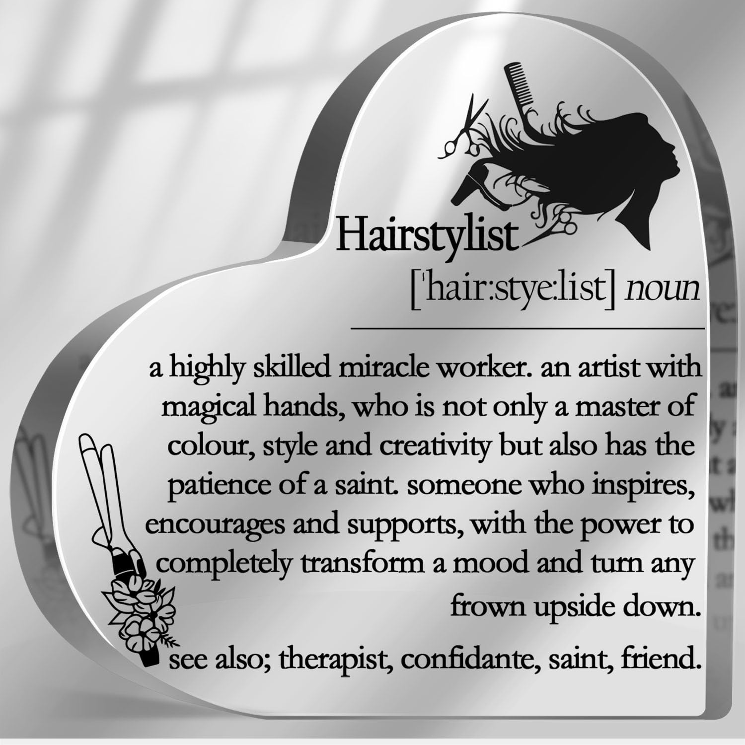 Hairstylist Gifts for Women Men, Thank You Gifts for Hairstylist, Birthday Appreciation Gifts, Inspirational Desk Decorative Sign for Home Office, Hairstylist Definition Plaque