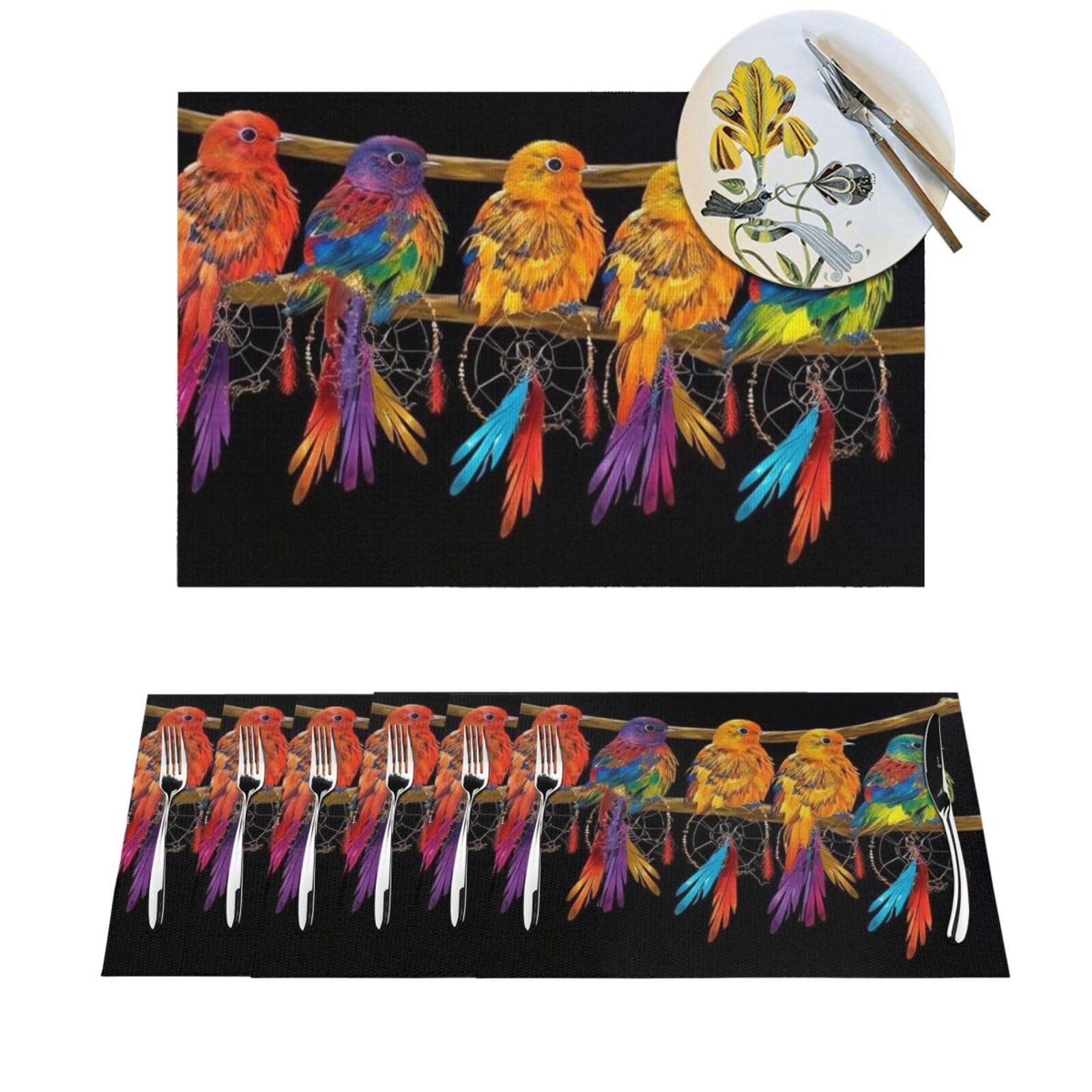 Napperons de table oiseaux déco champêtre pour sublimer vos dîners en famille et déjeuners sur la terrasse
