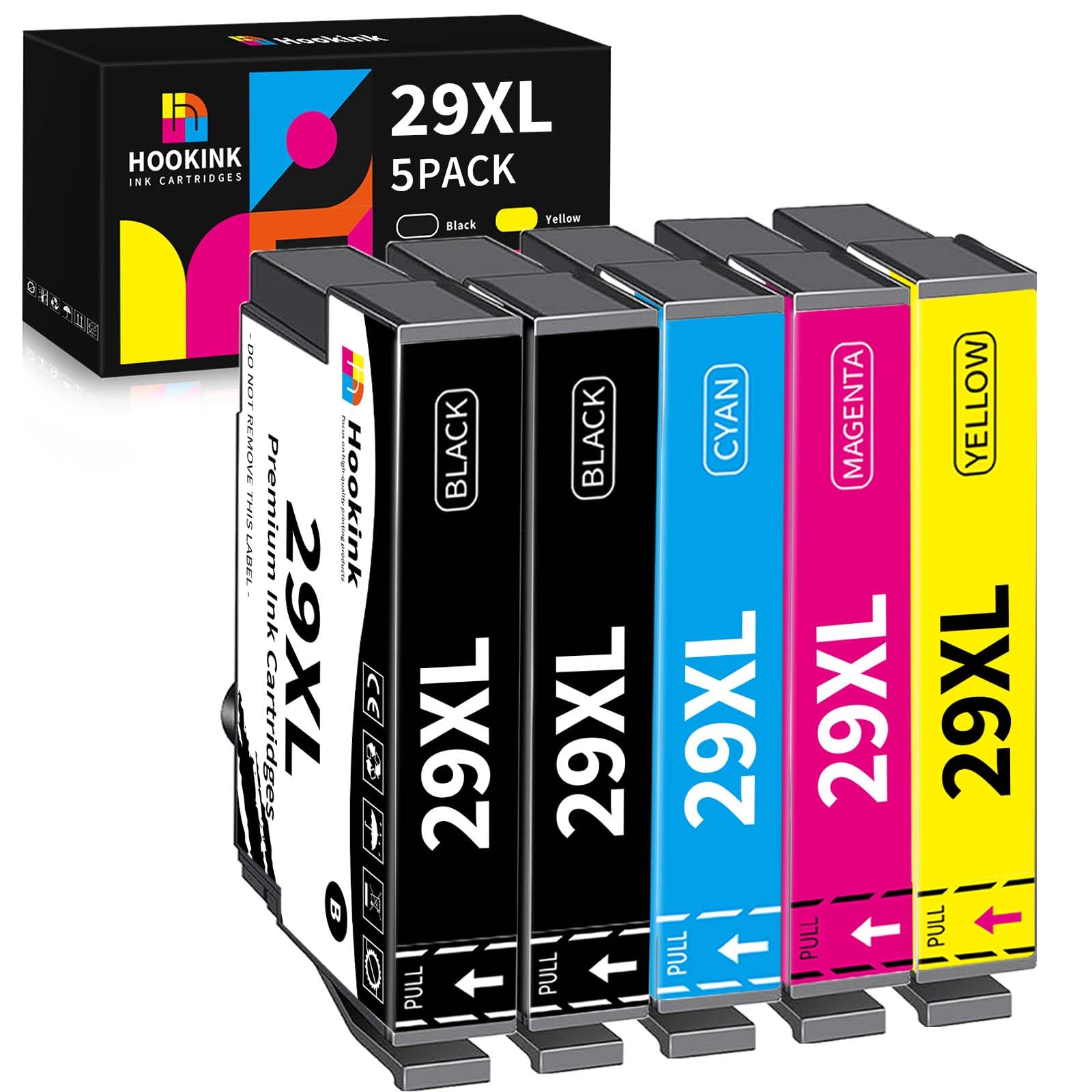 29XL High Yield Ink Cartridge Multipack Compatible for Epson 29XL Ink Cartridge for Expression Home XP-342 XP-335 XP-235 XP-442 XP-352 XP-247 XP-255 XP-332 XP-345 XP-432 XP-435 (5Pack)