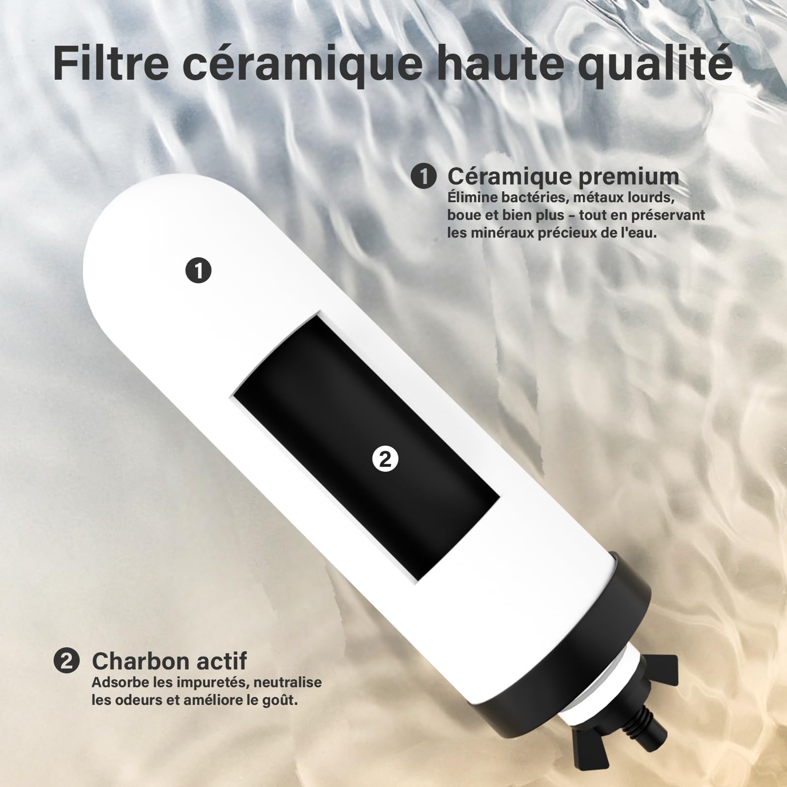 Système de filtration d'eau par gravité 8,5 L