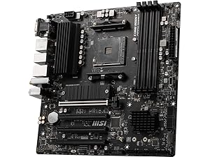 MSI PRO B550M-VC WiFi ProSeries Motherboard (AMD Ryzen 5000 Series, AM4, DDR4, PCIe 4.0, SATA 6Gb/s, M.2, USB 3.2 Gen 2, HDMI/DP, Wi-Fi 6E, Bluetooth 5.2, mATX)