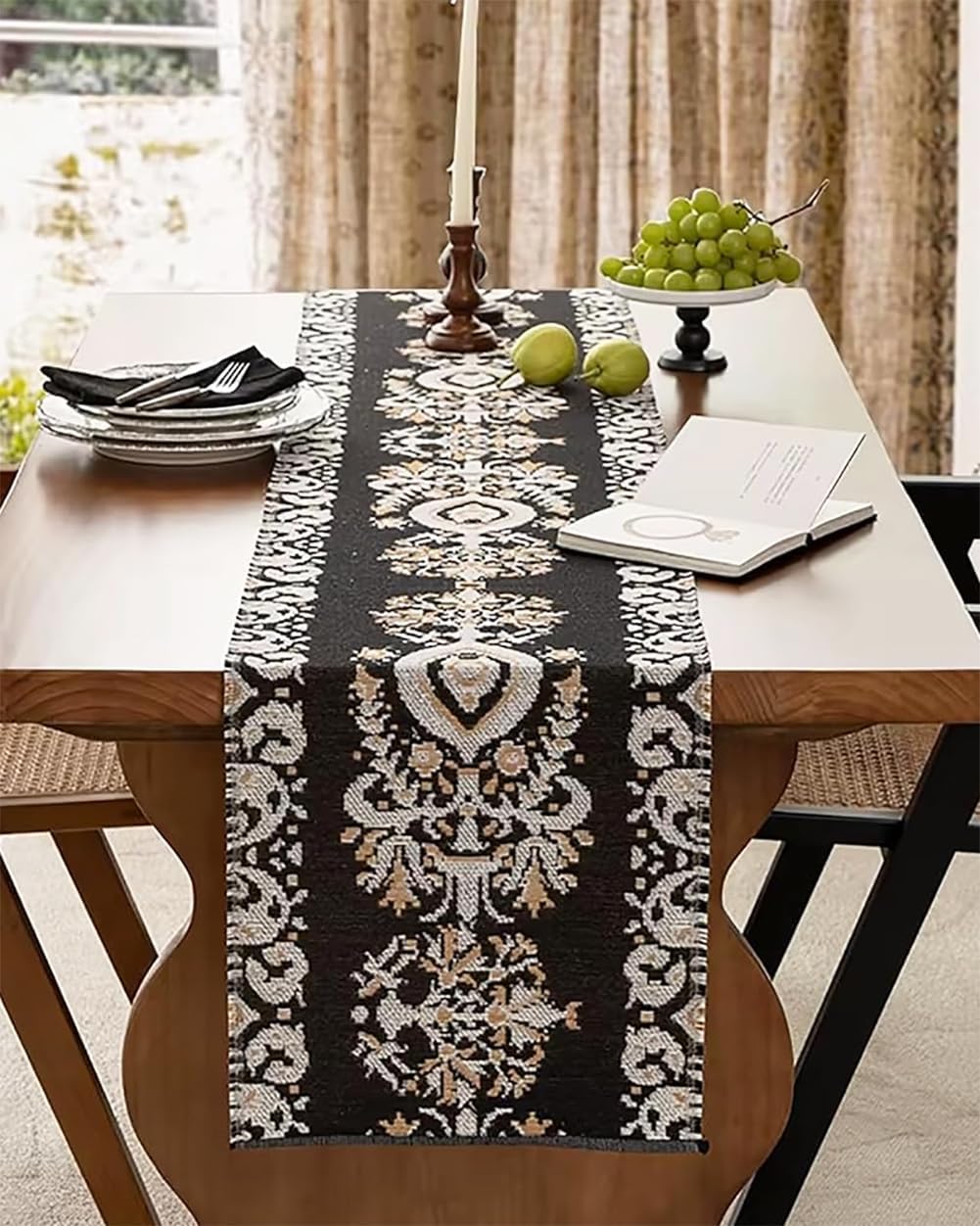 Amazon.com: Fennco Styles Reversible Medallions Jacquard Cotton Blend ...