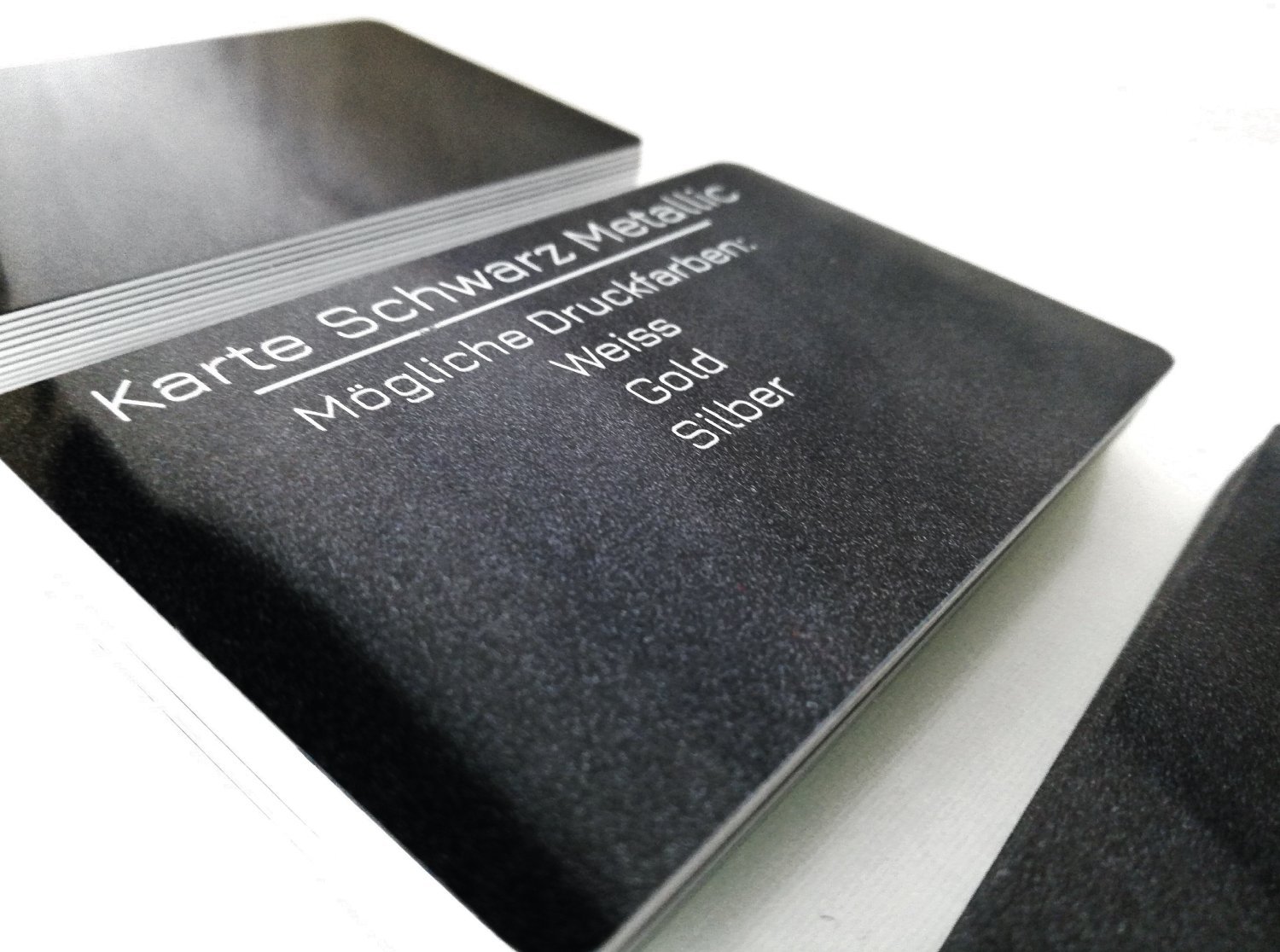500 Premium Plastikkarten/PVC Karten Schwarz Metallic, 5-500 Stück, Rohlinge, blanko, Kartendrucker, NEU! (500)