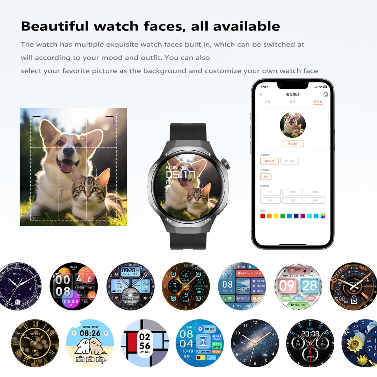 Reloj Inteligente Hombre Mujer Reloj Deportivo con Llamadas, Smart Watch Monitor De Sueño/Spo2, Podómetro, Modos Deportivos, Impermeable Reloj Deportivo Silver Silicone