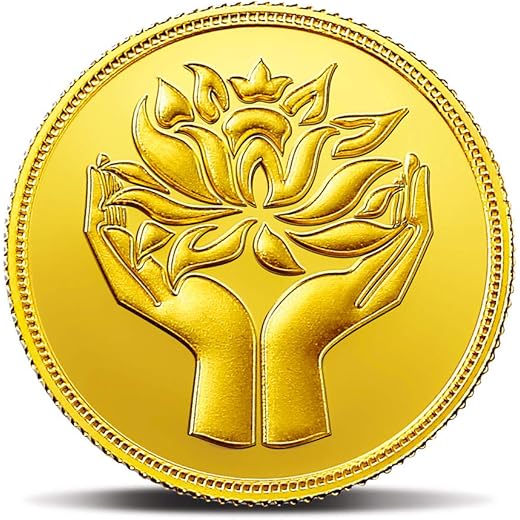 24K Purest Lotus Gold Coin 0.5g