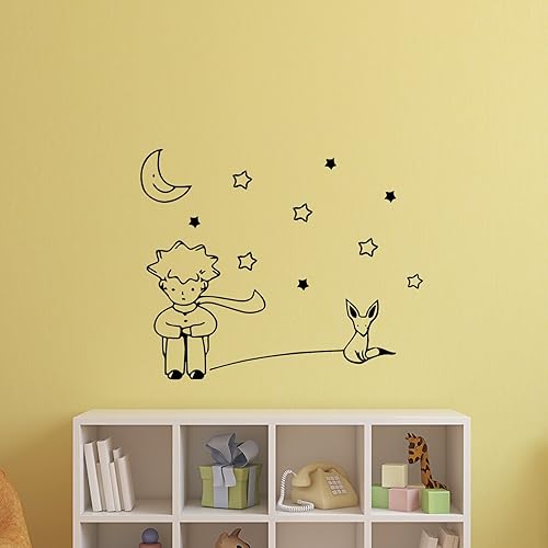 El Principito - Calcomanías de vinilo para pared, 23 x 28 pulgadas, calcomanías unisex para dormitorio infantil, arte de pared de vinilo para