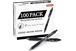 Shuttle Art Black Gel Pens (100-Pack)