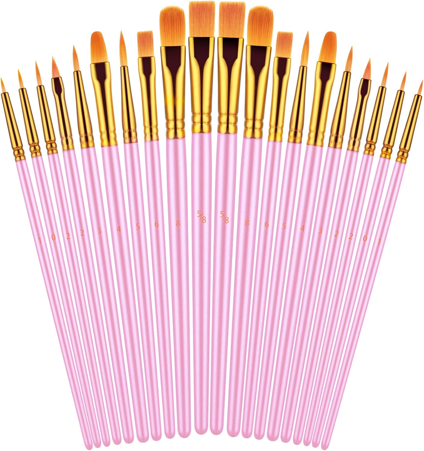 Paint Brushes Set for Acrylic Painting, 20 Pcs Oil Watercolor Acrylic Paint Brush, Artist Paintbrushes for Body Face Rock Canvas, Kids Adult Drawing Arts Crafts Supplies, Blue
