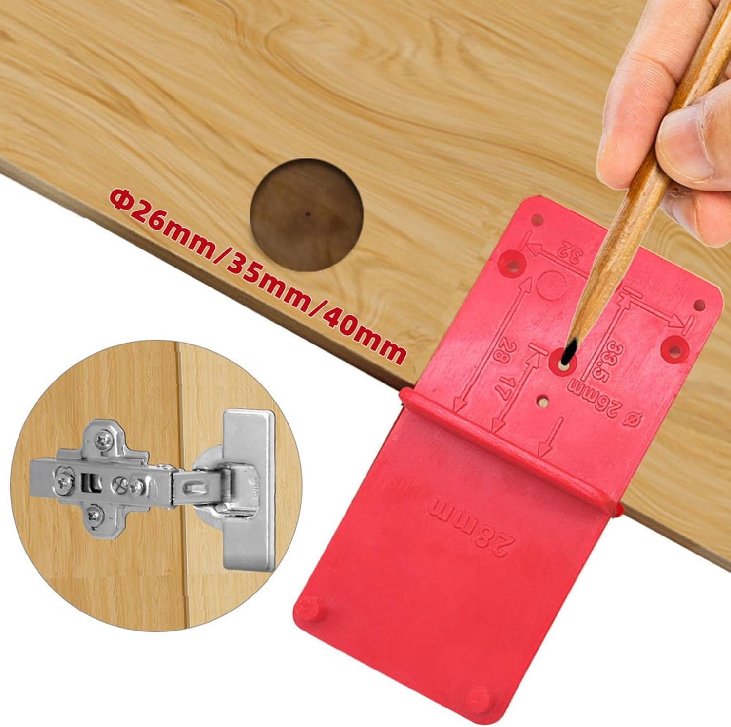 Club Bollywood® 26mm 35mm 40mm Cabinet Hardware jigs Tool Concealed for Drawer|Home & Garden | Tools | Power Tools |1 Hinge Drill Guide