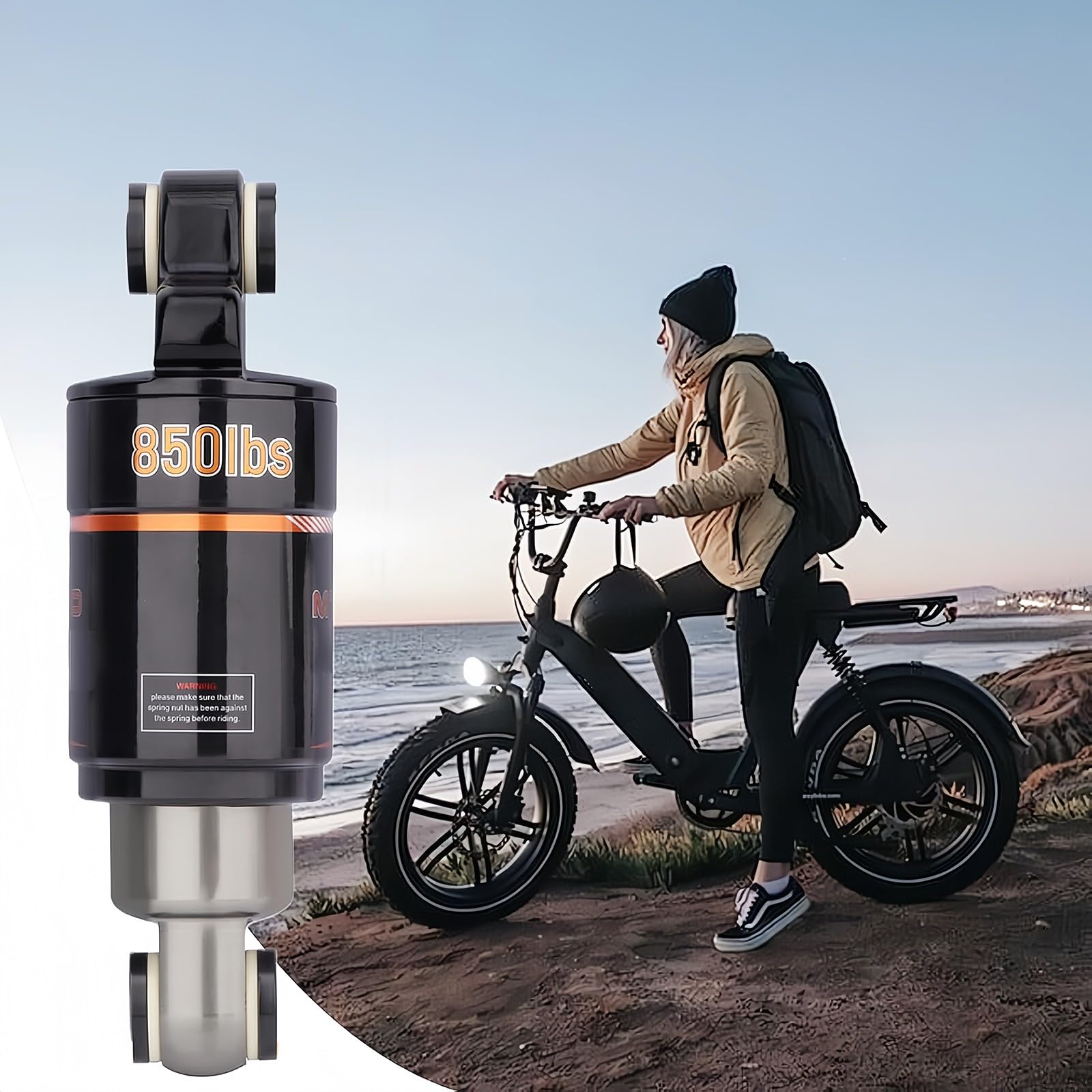Amortiguador Trasero | Sistema de Amortiguación para Bicicletas y Remolque. Compatible con Bicicletas de Montaña, Motocicletas, Scooters y Bicicletas de Carreras