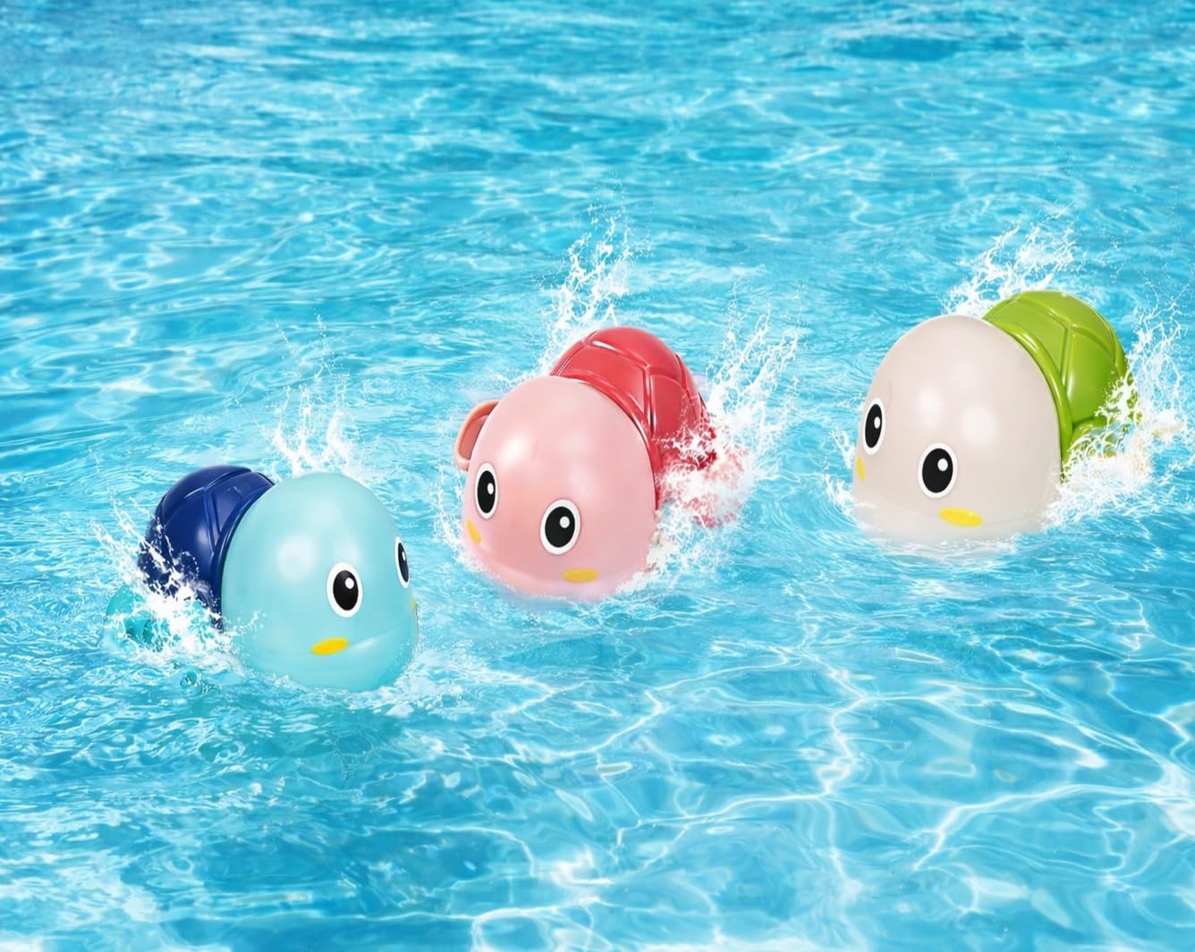 MOPANIRAJ Swimming Turtle Bath Toy for Babies, Floating Toys for Kids Tub, Cute Bathing Toys for Toddlers, Bathing Toys for Baby for 0-3 Years (Multicolor)-image-37