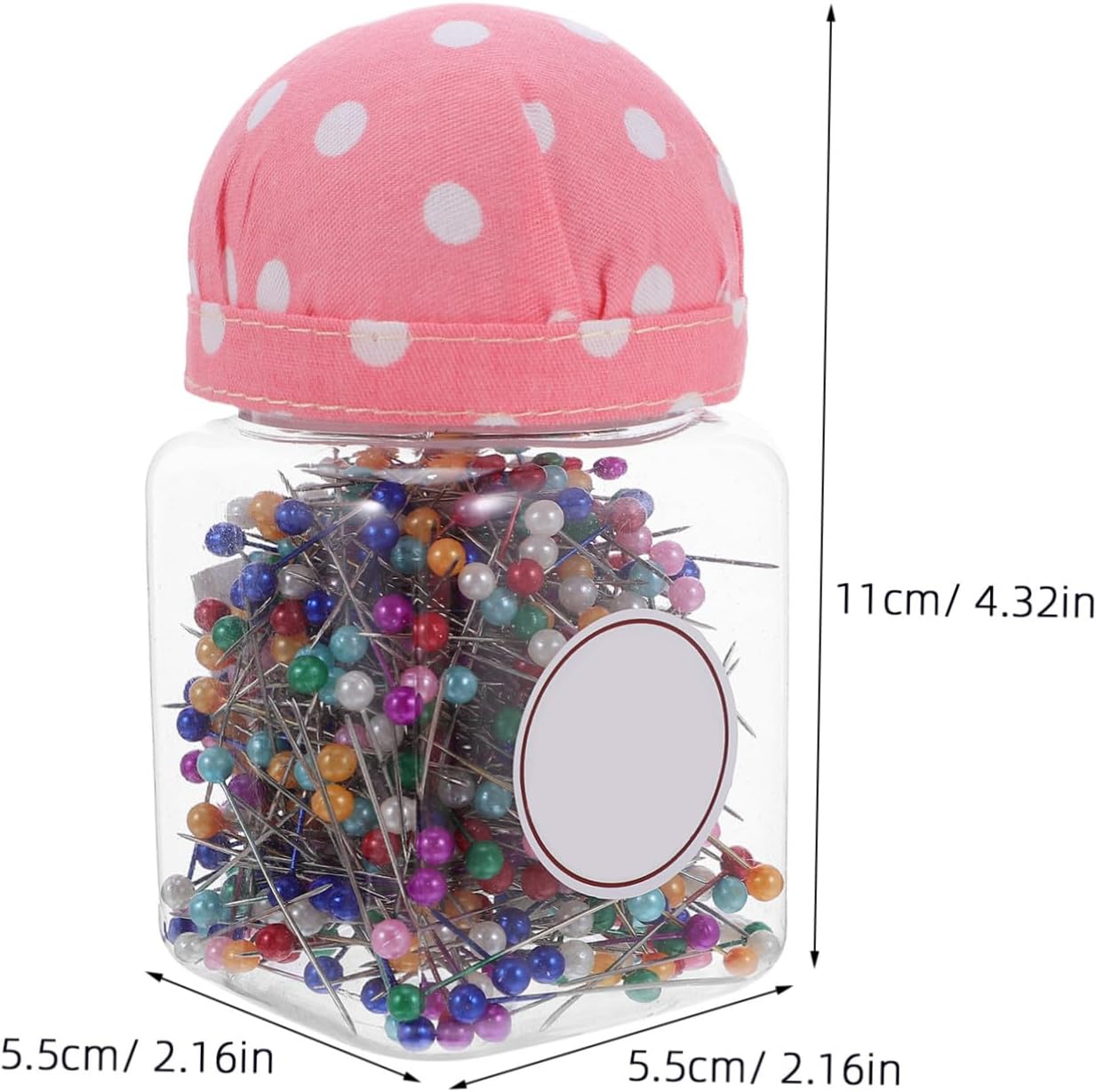 Ergonomic Pearl Head Sewing Pins with Mushroom Bottle Straight Pins for Fabric Quilting Dressmaking Jewelry DIY Projects Lightweight Portable Needle Supplies for Precise Stitching