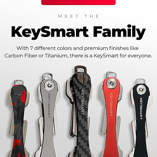 Miniatura 8 de KeySmart Portallaves compacto y minimalista de tamaño de bolsillo con tornillos de expansión portallaves EDC con accesorio de llavero para llavero