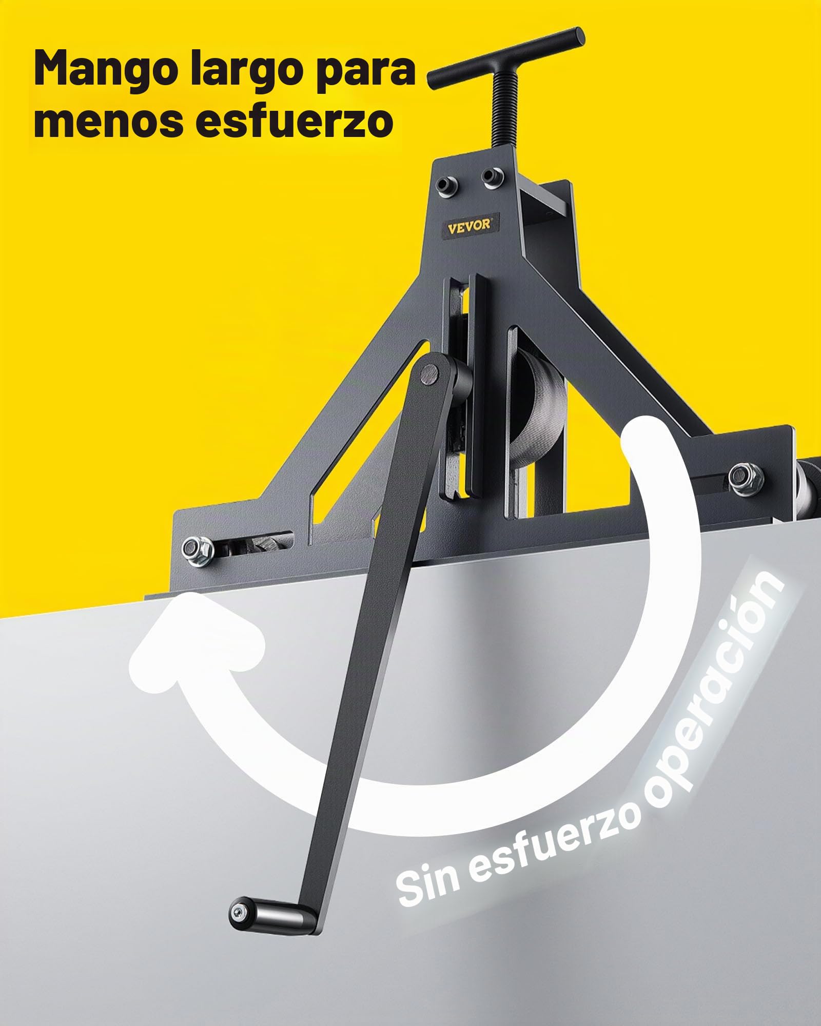 VEVOR Dobladora de Tubos Universal, Dobladora de Tubos, Dobladora de Tubos Acero, Dobladora Manual de Acero al Carbono, Dobladora de Tubos Manual Ajustable, Aplica a Acero Dulce, Cobre y Aluminio